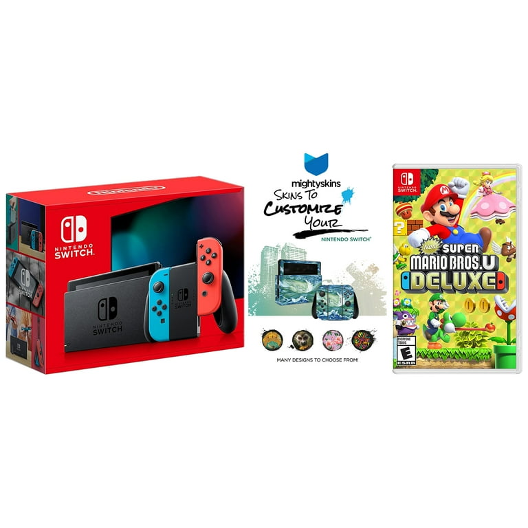 Nintendo Switch Neon Console with New Super Mario Bros. U Deluxe